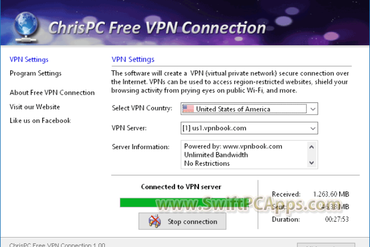 Chris PC Free VPN Connection v4.25.1106  free download