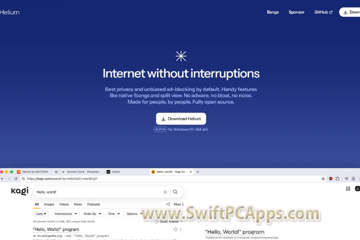 Helium Browser v0.7.7.1 [Latest Software]